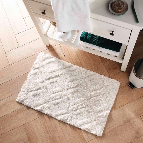 Biela kúpeľňová predložka 50x80 cm Ikatis – douceur d'intérieur