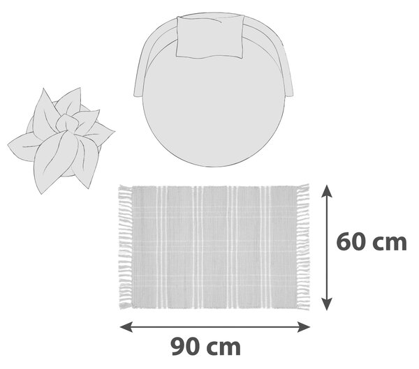 RUČNE TKANÝ KOBEREC, 60/90 cm, oranžová Boxxx - Koberce