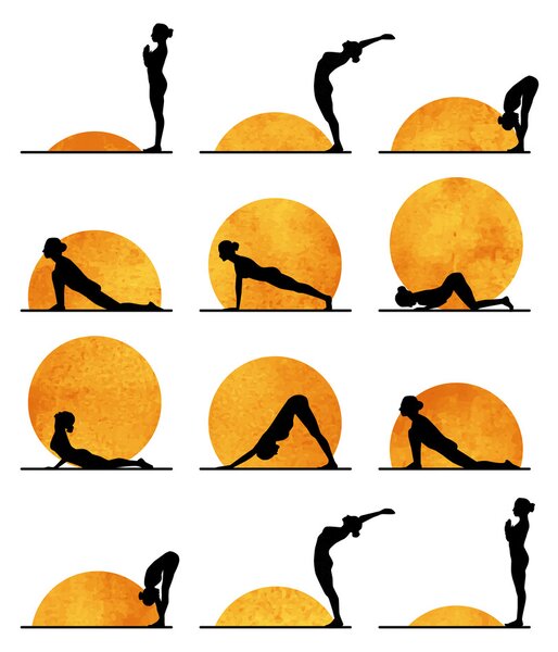 Ilustrácia Yoga Sun, Kubistika, (26.7 x 40 cm)