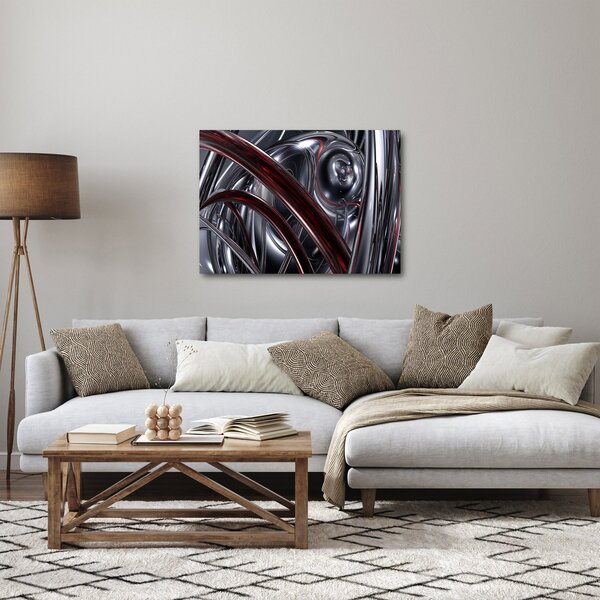 Obraz sivej abstrakcie (70x50 cm)