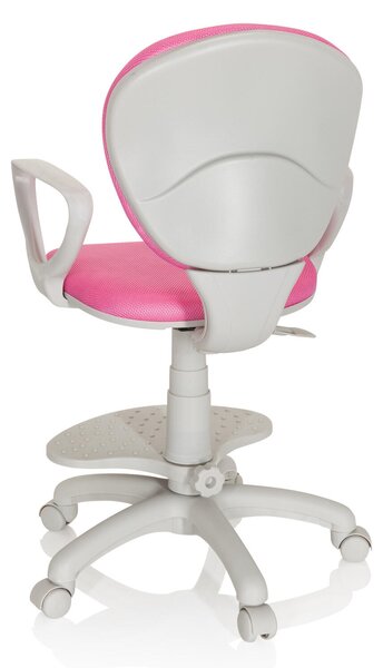 OTOČNÁ STOLIČKA PRE MLÁDEŽ, sivá, pink MID.YOU - Online Only detský nábytok, Online Only