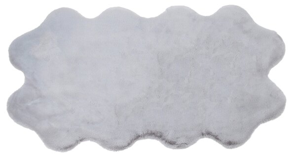 UMELÁ KOŽUŠINA, 90/160 cm, strieborná - Koberce