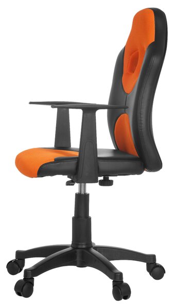 OTOČNÁ STOLIČKA PRE MLÁDEŽ, oranžová, čierna MID.YOU - Online Only detský nábytok, Online Only
