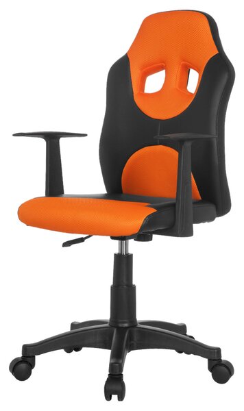 OTOČNÁ STOLIČKA PRE MLÁDEŽ, oranžová, čierna MID.YOU - Online Only detský nábytok, Online Only