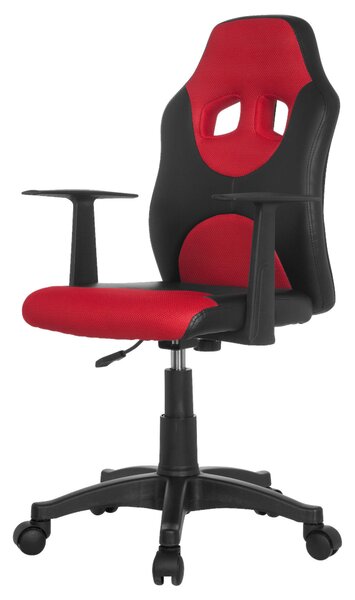 OTOČNÁ STOLIČKA PRE MLÁDEŽ, červená, čierna MID.YOU - Online Only detský nábytok, Online Only