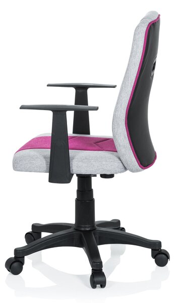OTOČNÁ STOLIČKA PRE MLÁDEŽ, sivá, pink MID.YOU - Online Only detský nábytok, Online Only