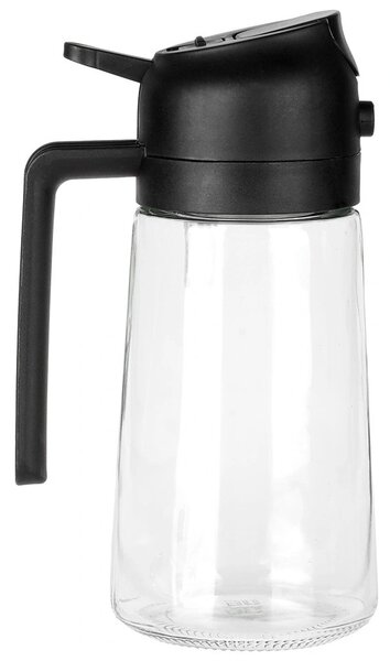 VILDE Sklenený rozprašovač a dávkovač na olej 2v1 450ml - číre sklo