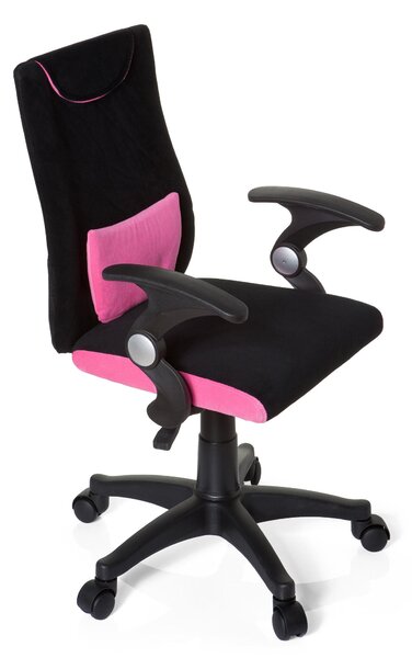 OTOČNÁ STOLIČKA PRE MLÁDEŽ, čierna, pink MID.YOU - Online Only detský nábytok, Online Only