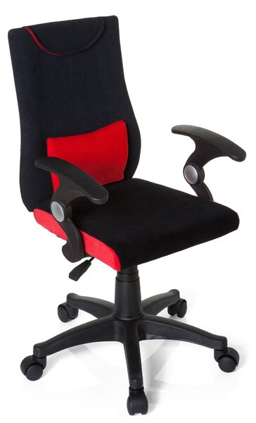 OTOČNÁ STOLIČKA PRE MLÁDEŽ, červená, čierna MID.YOU - Online Only detský nábytok, Online Only