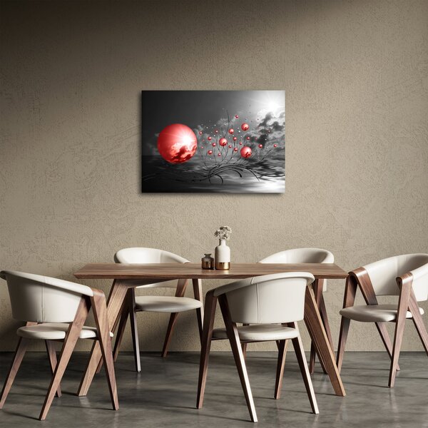 Obraz červených gulí (70x50 cm)