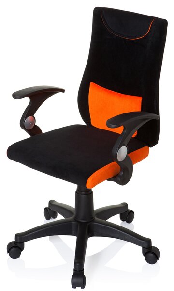 OTOČNÁ STOLIČKA PRE MLÁDEŽ, oranžová, čierna MID.YOU - Online Only detský nábytok, Online Only