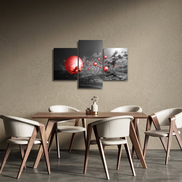 Obraz červených gulí (90x60 cm)