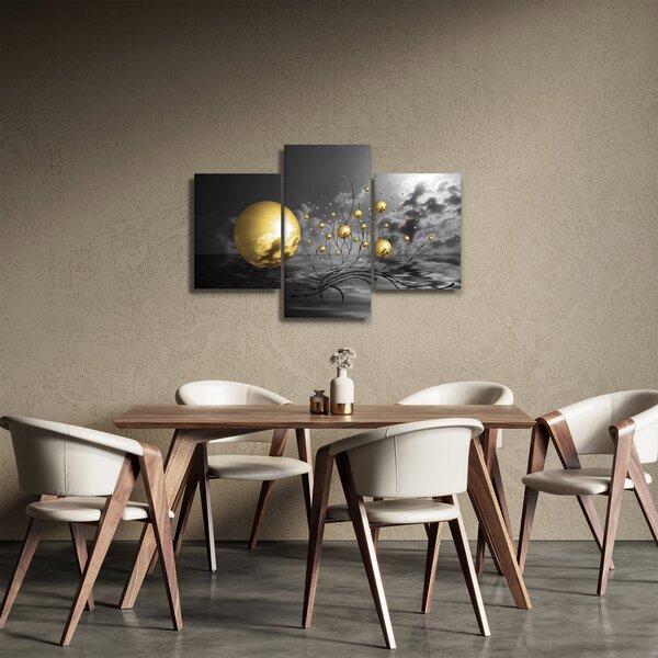 Obraz okrových gulí (90x60 cm)
