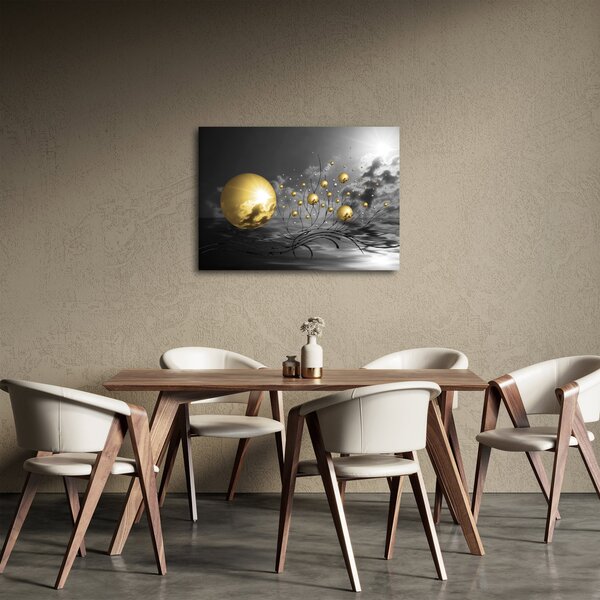 Obraz okrových gulí (70x50 cm)
