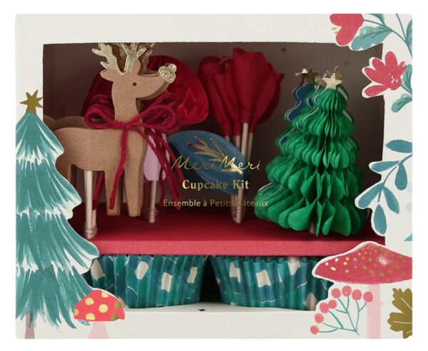 Sada na pečenie cupcakes Winter Woodland 24 ks