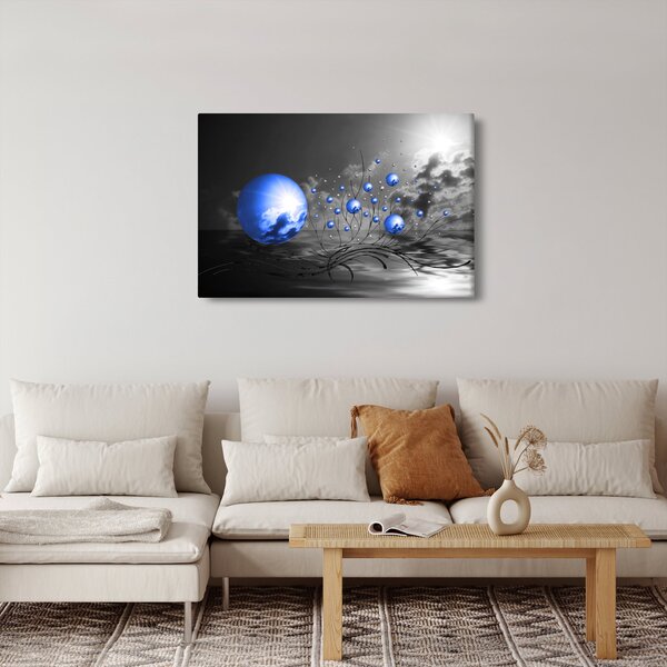 Obraz tmavo modrých gulí (90x60 cm)