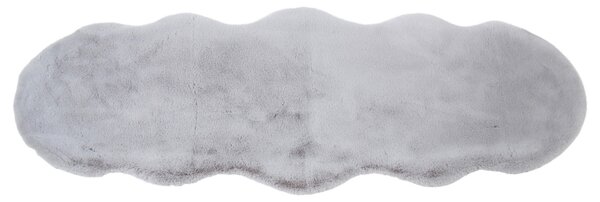 UMELÁ KOŽUŠINA, 55/160 cm, strieborná - Koberce