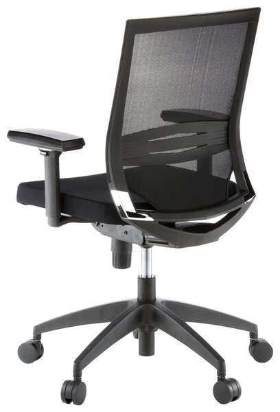 OTOČNÁ STOLIČKA, sieťovina, plochá tkanina, čierna MID.YOU - Online Only kancelárie, Online Only
