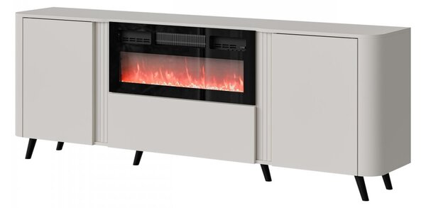 Mirjan24 Skrinka s krbom Newort 200 EF, Farby: čierna matná / čierna san sebastian 5903211369308