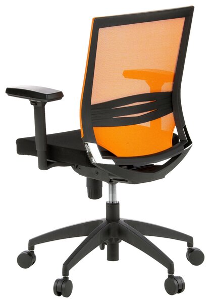 OTOČNÁ STOLIČKA, sieťovina, plochá tkanina, oranžová, čierna MID.YOU - Online Only kancelárie, Online Only