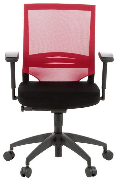 OTOČNÁ STOLIČKA, sieťovina, plochá tkanina, červená, čierna MID.YOU - Online Only kancelárie, Online Only