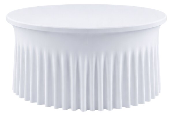 TENTino Elastický obrus SKIRTING na okrúhly stôl 122 cm Farba obrusu: ŠAMPAŇ / CHAMPAGNE