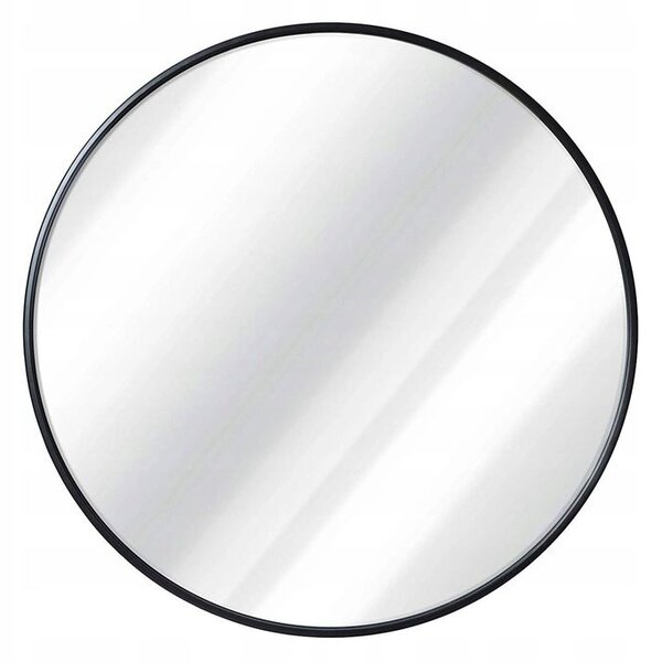 Tutumi, okrúhle zrkadlo s tenkým rámom 50 cm MR18-20500, čierna, HOM-03687