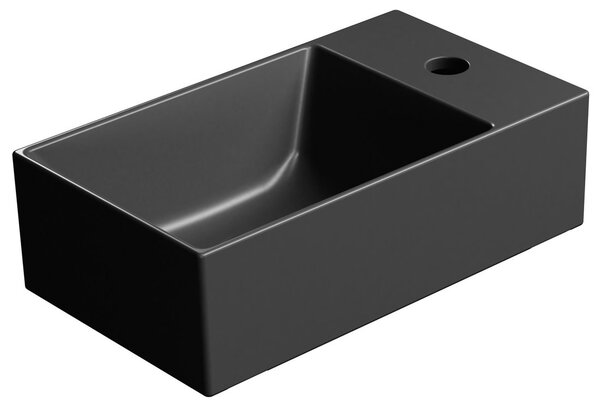 GSI KUBE X keramické umývadlo 40x23cm, pravé/ľavé, čierna mat