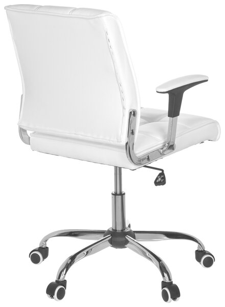 OTOČNÁ STOLIČKA, vzhľad kože, biela MID.YOU - Online Only kancelárie, Online Only