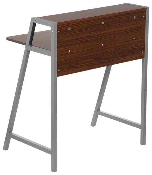 PÍSACÍ STÔL, strieborná, farba vlašského orecha, 78/89/51 cm MID.YOU - Online Only kancelárie, Online Only