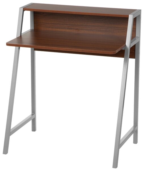 PÍSACÍ STÔL, strieborná, farba vlašského orecha, 78/89/51 cm MID.YOU - Online Only kancelárie, Online Only