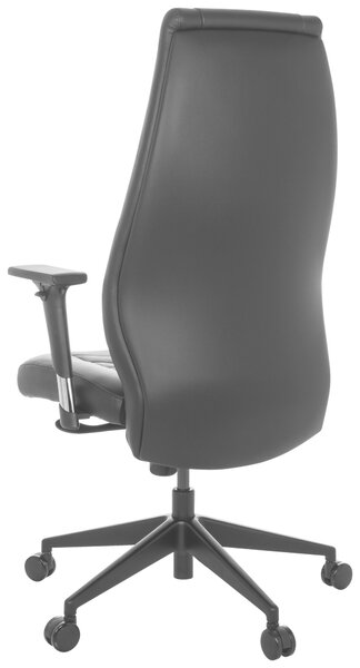 OTOČNÁ STOLIČKA, vzhľad kože, čierna MID.YOU - Online Only kancelárie, Online Only