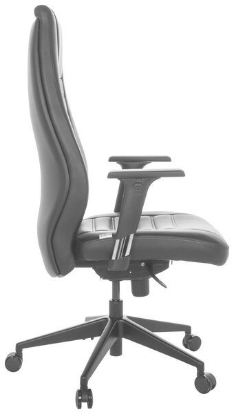 OTOČNÁ STOLIČKA, vzhľad kože, čierna MID.YOU - Online Only kancelárie, Online Only