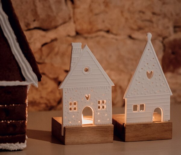 Vianočný svietnik Gingerbread House