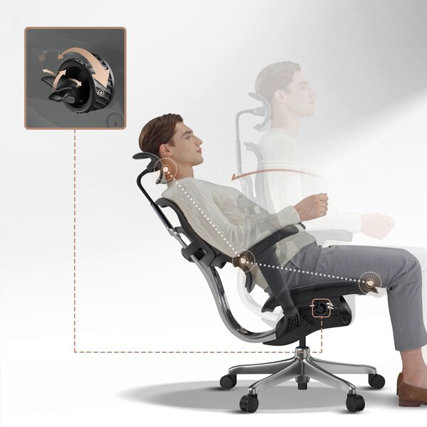 OTOČNÁ STOLIČKA, sieť, čierna MID.YOU - Online Only kancelárie, Online Only