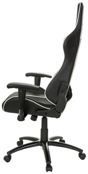 HERNÁ STOLIČKA, vzhľad kože, čierna, biela MID.YOU - Online Only kancelárie, Online Only