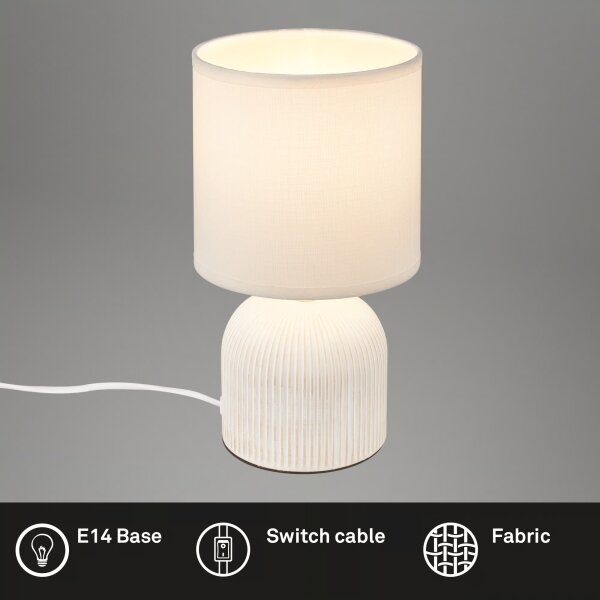 Brilo - Stolová lampa INO 1xE14/10W/230V biela