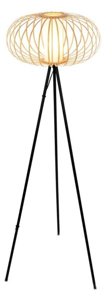 Briloner 1759011 - Stojacia lampa 1xE27/10W/230V bambus/čierna