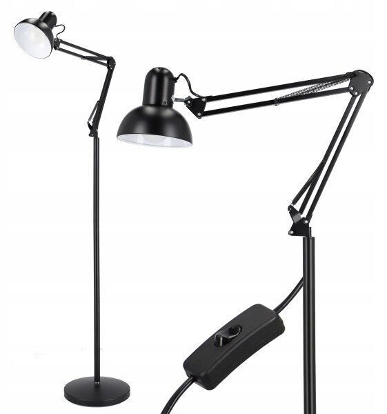 Stojacia lampa 1xE27/40W/230V čierna