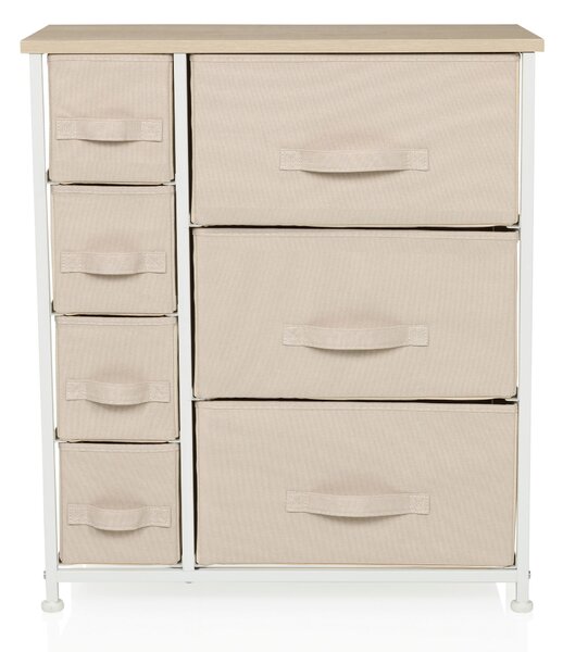 KOMODA, béžová, 63,5/73/30 cm MID.YOU - Komody, Online Only
