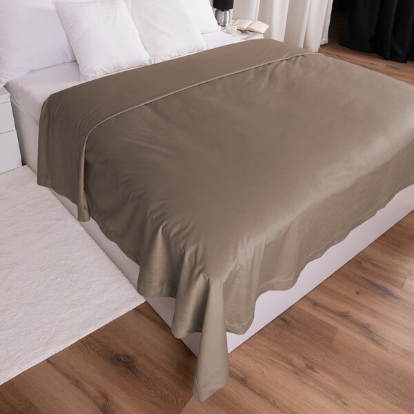 Biante Zamatový prehoz na posteľ Velvet Prémium SVP-005 Svetlo hnedý 140x200 cm