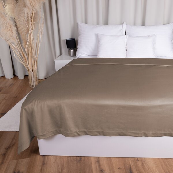 Biante Zamatový prehoz na posteľ Velvet Prémium SVP-005 Svetlo hnedý 140x200 cm