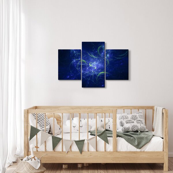 Obraz - modrá abstrakcia (90x60 cm)