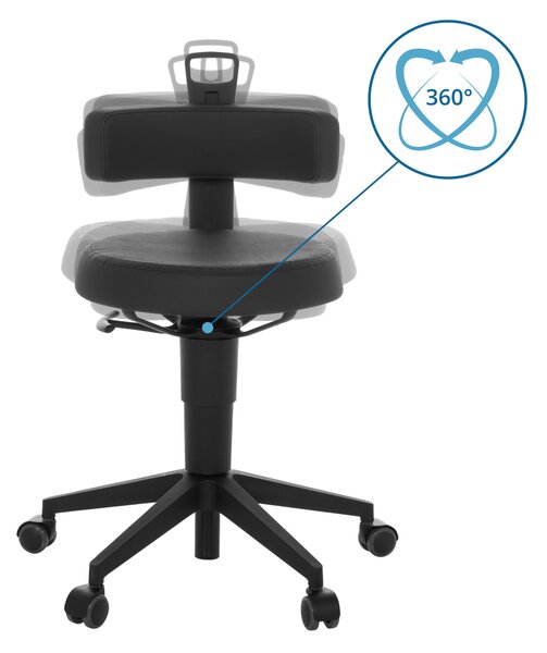KANC. STOLIČKA BEZ OPERADLA čierna MID.YOU - Kancelárske stoličky, Online Only