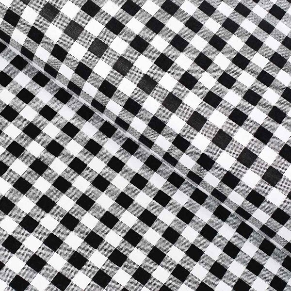Biante Bavlnený behúň na stôl Sandra SA-060 Čierno-biele kocky 20x120 cm