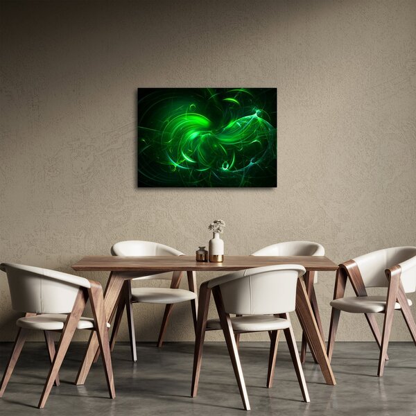 Obraz - zelená abstrakcia (70x50 cm)