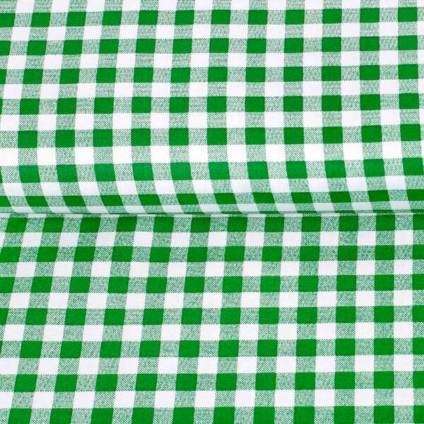 Biante Detské bavlnené posteľné obliečky do postieľky Sandra SA-058 Zeleno-biele kocky Do postieľky 90x120 a 40x60 cm