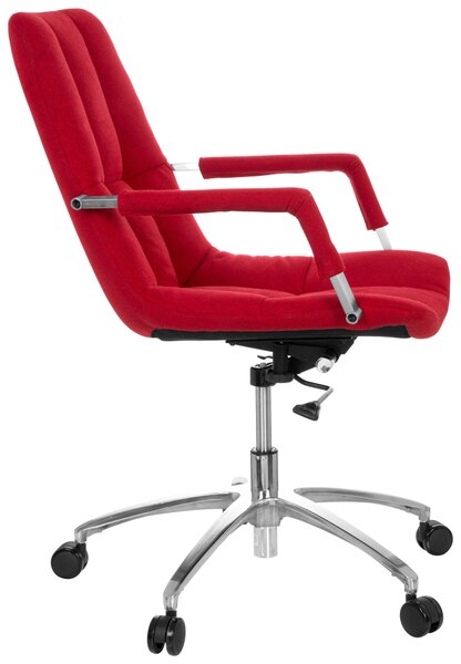 OTOČNÁ STOLIČKA, plochá tkanina, strieborná, červená MID.YOU - Online Only kancelárie, Online Only