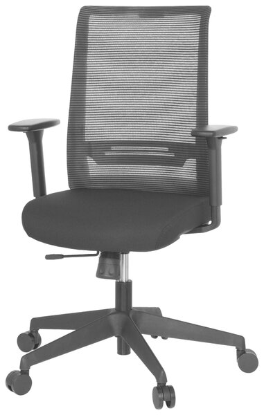 OTOČNÁ STOLIČKA, sieťovina, plochá tkanina, čierna MID.YOU - Online Only kancelárie, Online Only