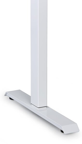 Ergonomický výškovo nastaviteľný stôl, 160x120 cm, 1 motor, L/P, biela podnož, grafit